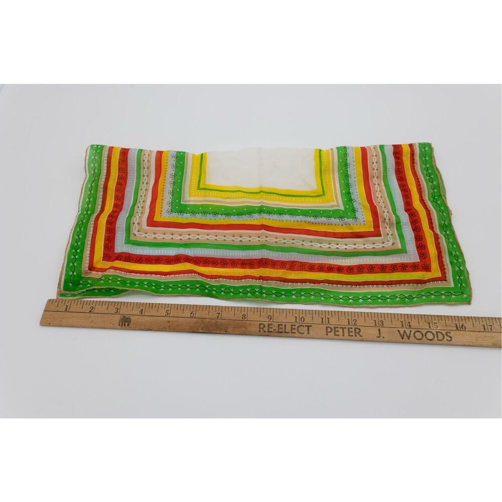 Vintage‎ Carol Stanley Magic Blend Rayon Silk Scarf Japan Hand Rolled Square